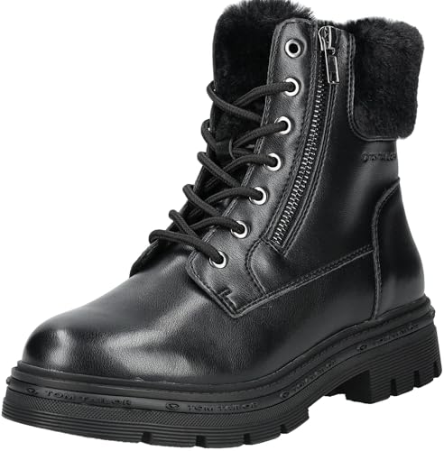 Tom Tailor Damen 8490120011 Mode-Stiefel, Black, 38 EU von TOM TAILOR