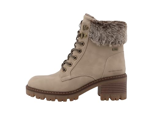 Tom Tailor Damen 8490130003 Mode-Stiefel, dkcream, 40 EU von TOM TAILOR