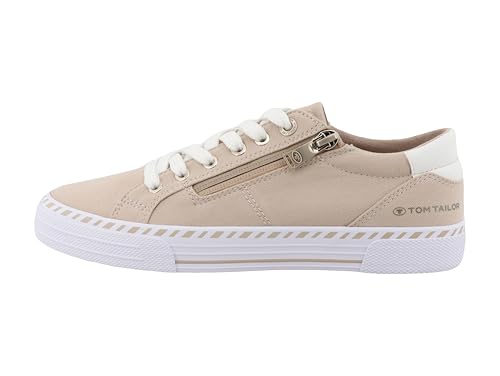 Tom Tailor Damen 9590070001 Sneaker, beige, 37 EU von TOM TAILOR