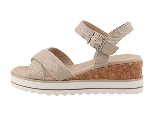 Tom Tailor Damen 9590210007 Keilsandale, Gold, 39 EU von TOM TAILOR