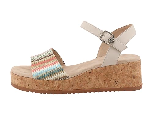Tom Tailor Damen 9590280005 Keilsandale, Cream-Multi, 37 EU von TOM TAILOR
