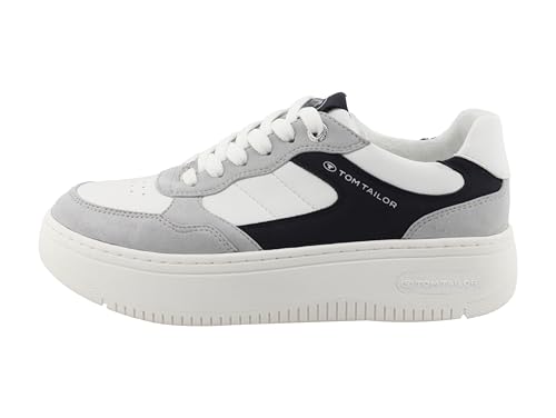 Tom Tailor Damen 9590340004 Sneaker, Grey-Navy, 37 EU von TOM TAILOR