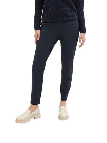 TOM TAILOR Damen 1008375 Jersey Loose Fit Stoffhose, 10360 - Real Navy Blue, 40W / 32L EU von TOM TAILOR