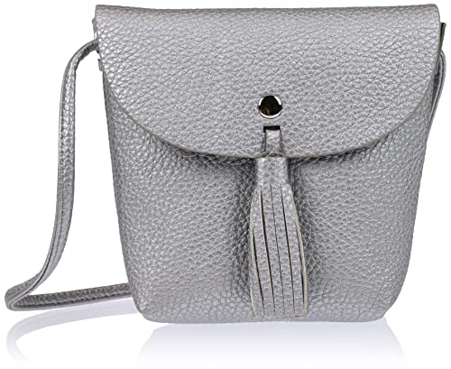 TOM TAILOR Denim Ida Damen Überschlagtasche Umhängetasche Klein Silber von TOM TAILOR Denim