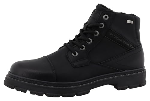 Tom Tailor Herren 4280350010 Mode-Stiefel, Black, 44 EU von TOM TAILOR
