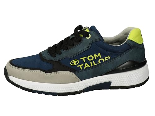Tom Tailor Herren 5381106 Sneaker, Navy-Yellow, 43 EU von TOM TAILOR