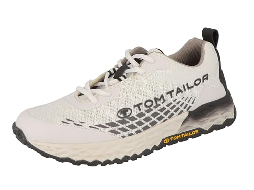 Tom Tailor Herren 5382901 Sneaker, White-Black, 44 EU von TOM TAILOR