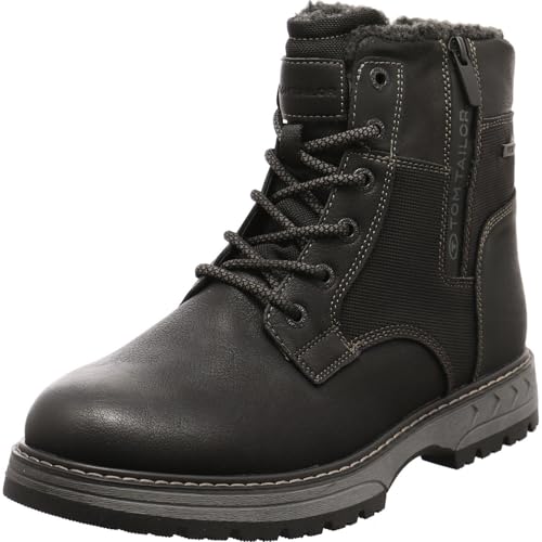 Tom Tailor Herren 8480060001 Mode-Stiefel, Black, 43 EU von TOM TAILOR