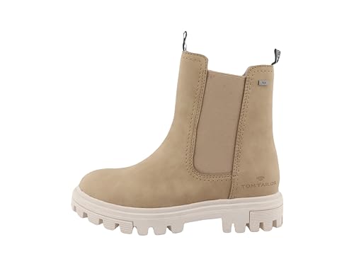 Tom Tailor Jungen Mädchen 4273705 Chelsea-Stiefel, beige, 33 EU von TOM TAILOR