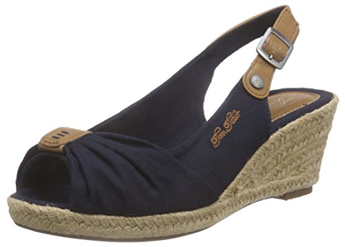Tom Tailor Tom Tailor Damenschuhe, Damen Slingback Sandalen, Blau (navy), 38 EU von TOM TAILOR