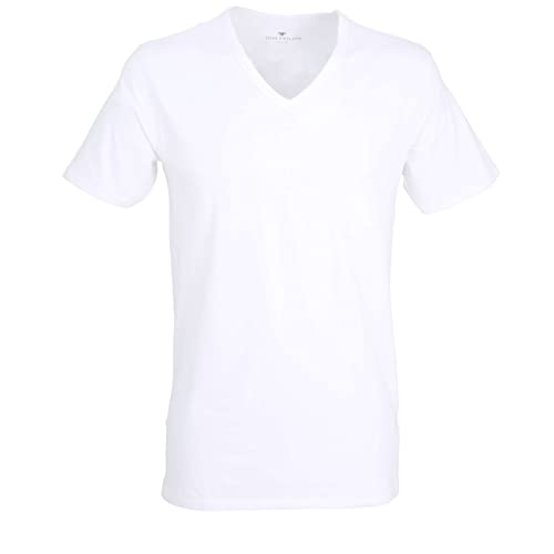 Tom Tailor Underwear Herren 70877-6061 T-Shirt, Weiß (Weiss 1000), 48 (Herstellergröße: S/4) (2er Pack) von TOM TAILOR