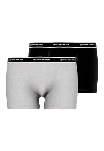 Tom Tailor Underwear Herren Hip Pants 2er Pack Retroshorts, Grau (Darkgrey Melange 9768), Large (Herstellergröße: L/6) von TOM TAILOR