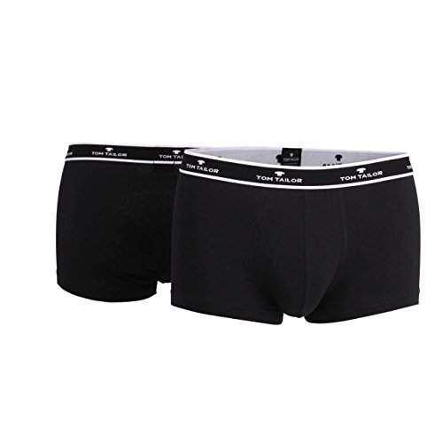 Tom Tailor Underwear Herren Hip Pants 2er Pack Retroshorts, Schwarz (Black 9000), Large (Herstellergröße: L/6) von TOM TAILOR