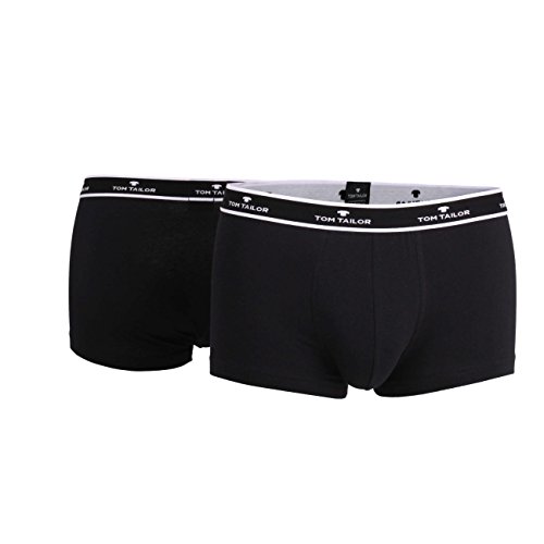 Tom Tailor Underwear Herren Hip Pants 2er Pack Retroshorts, Schwarz (Black 9000), Small (Herstellergröße: S/4) von TOM TAILOR