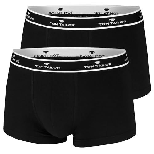 Tom Tailor Underwear Herren Hip Pants 2er Pack Retroshorts, Schwarz (Black 9000), Small (Herstellergröße: S/4) von TOM TAILOR