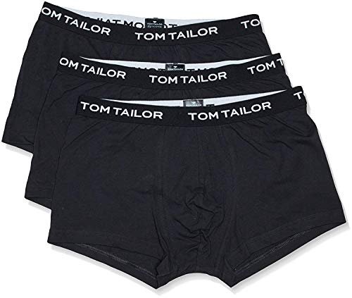 Tom Tailor Underwear Herren Hip Pants 3er Pack 70162-6061 Retroshorts, Schwarz (Black 9303), Large (Herstellergröße: L/6) von TOM TAILOR