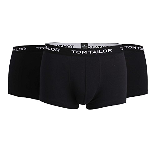 Tom Tailor Underwear Herren Hip Pants 3er Pack 70162-6061 Retroshorts, Schwarz (Black 9303), X-Large (Herstellergröße: XL/7) von TOM TAILOR