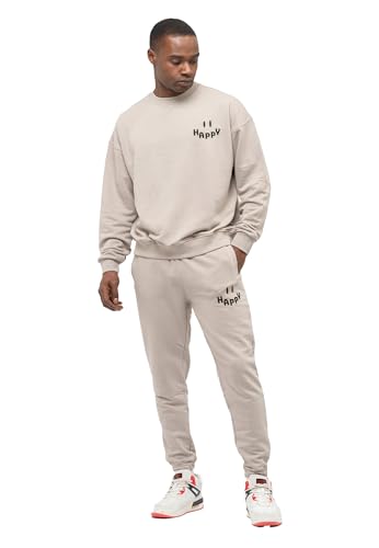 TOMBARRON Herren Trainingsanzug „Happy“ mit Stickerei in Übergröße von TOMBARRON