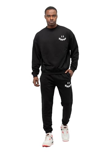 TOMBARRON Herren Trainingsanzug „Happy“ mit Stickerei in Übergröße von TOMBARRON