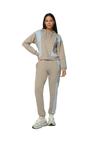TOMBARRON für Frauen Believe Appliqué Half-Zip Tracksuit | L | Ashcolor von TOMBARRON