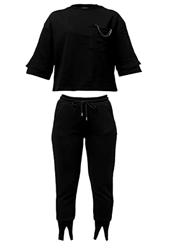 Tom Barron Damen Trainingsanzug „Chain“ mit übergroßem Oberteil von TOMBARRON