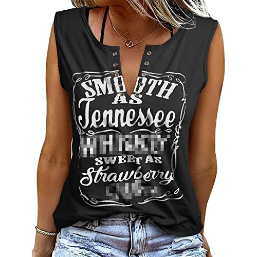 TOMEEK Damen Sommer Tank Top Ärmellos Tunika Bluse Top Lockere Passform Basic T Shirt Lässige Weste mit V-Ausschnitt Strandhemden, Schwarz1, Größe L von TOMEEK