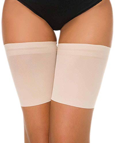 TOMEEK Elastische Oberschenkelbänder Unisex Silikon Anti-Rutsch Oberschenkel Anti-Chafing Schenkel Bands oberschenkelschoner um Reibung auf dem Oberschenkel zu vermeiden(Hautfarbe,B) von TOMEEK