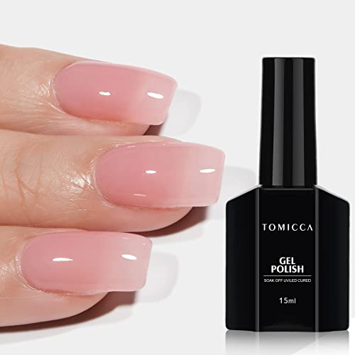 TOMICCA UV Nagellack, 15ml Gel Nagellack Rosa Töne Clear Rose, Soak Off Gel Polish Nail Art Manicure UV LED Gellack Ablösbarer Gel UV Nagellack von TOMICCA
