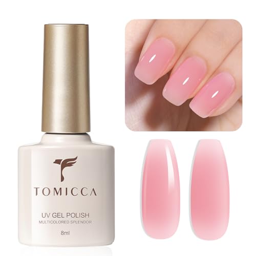 TOMICCA UV Nagellack, Rose Gel Nagellack UV/LED Soak-Off Gel Nail Polish Geeignet für Anfänger Nail Art Salon DIY Home, 8ML von TOMICCA