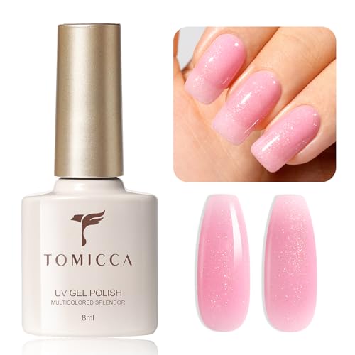 TOMICCA UV Nagellack, Transparent Glitzer Rose Gel Nagellack UV/LED Soak-Off Gel Nail Polish Geeignet für Anfänger Nail Art Salon DIY Home, 8ML TOMICCA UV Nagellack, Transparent Glitzer Rose Gel Nagellack UV/LED Soak-Off Gel Nail Polish Geeignet für Anfänger Nail Art Salon DIY Home, 8ML von TOMICCA