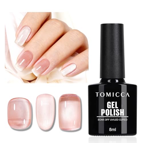 TOMICCA UV Nagellack Cat Eye, Nude 9D Cateye UV/LED Gel Nail Polish Soak Off Cat Magnetic Manicure DIY Art Manicure Salon, 8ML TOMICCA UV Nagellack Cat Eye, Nude 9D Cateye UV/LED Gel Nail Polish Soak Off Cat Magnetic Manicure DIY Art Manicure Salon, 8ML von TOMICCA