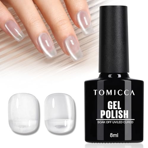 TOMICCA UV Nagellack Cat Eye, Silver 9D Cateye UV/LED Gel Nail Polish Soak Off Cat Magnetic Manicure DIY Art Manicure Salon, 8ML TOMICCA UV Nagellack Cat Eye, Silver 9D Cateye UV/LED Gel Nail Polish Soak Off Cat Magnetic Manicure DIY Art Manicure Salon, 8ML von TOMICCA
