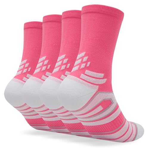 TOMILIOLD Kompressionsstrümpfe Socken Herren Damen 43-46 39-42 35-38 Anti-Blasen Stützstrümpfe Kompressionssocken Atmungsaktiv Compression Running Socks Laufsocken Sportsocken 2 Paar (43-46, Rosa) von TOMILIOLD