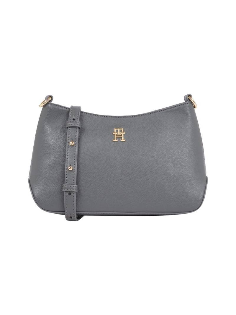 TOMMY HILFIGER - Crossbag Staple Crossover Grey Line Grau von TOMMY HILFIGER