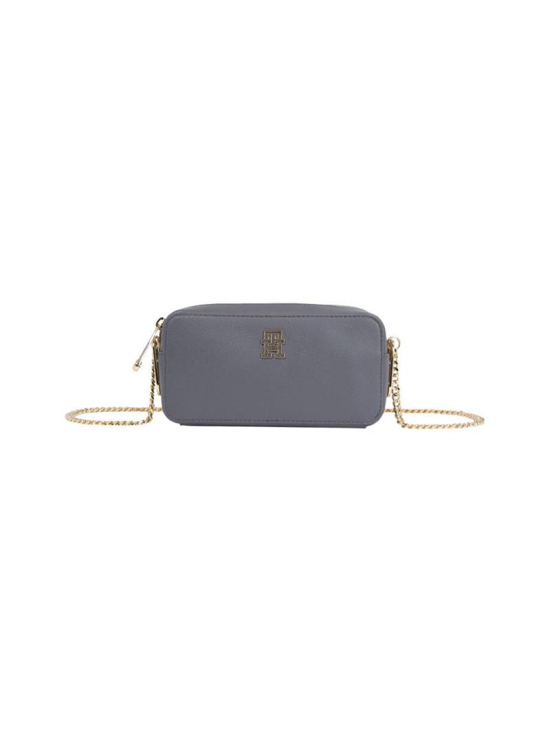 TOMMY HILFIGER - Crossbag Th Timeless Chain Camera Bag Grey Line Grau von TOMMY HILFIGER