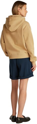 Tommy Hilfiger Damen Hoodie mit Logo, Beige (Safari Canvas), XXL von Tommy Hilfiger