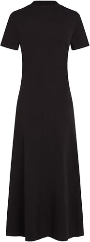 Tommy Hilfiger Damen Modern Dress Modernes F&F Midi-Kleid WW0WW44547, Black (Black), XXS von Tommy Hilfiger