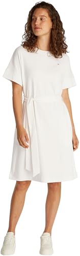 Tommy Hilfiger Damen Modern Dress Ww0Ww45520 Modernes Cody Kleid WW0WWW45520, White (Ecru), 3XL von Tommy Hilfiger