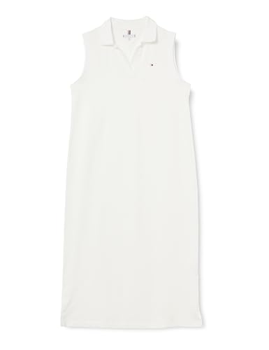 Tommy Hilfiger Damen Pique Relaxed Polo Ns Midi Dress Ww0Ww44462 Polokleid, White (Th Optic White), XXL von Tommy Hilfiger