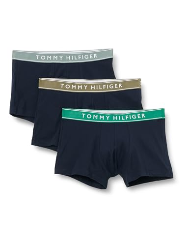 Tommy Hilfiger Herren 3P Wb Um0Um03457 Trunk, Red (UNT OLV/Nvue Grn/Grvty Grn), XL von Tommy Hilfiger