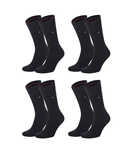 TOMMY HILFIGER Herren Classic Casual Business Socken 4er Pack schwarz (200), 43-46 von TOMMY HILFIGER