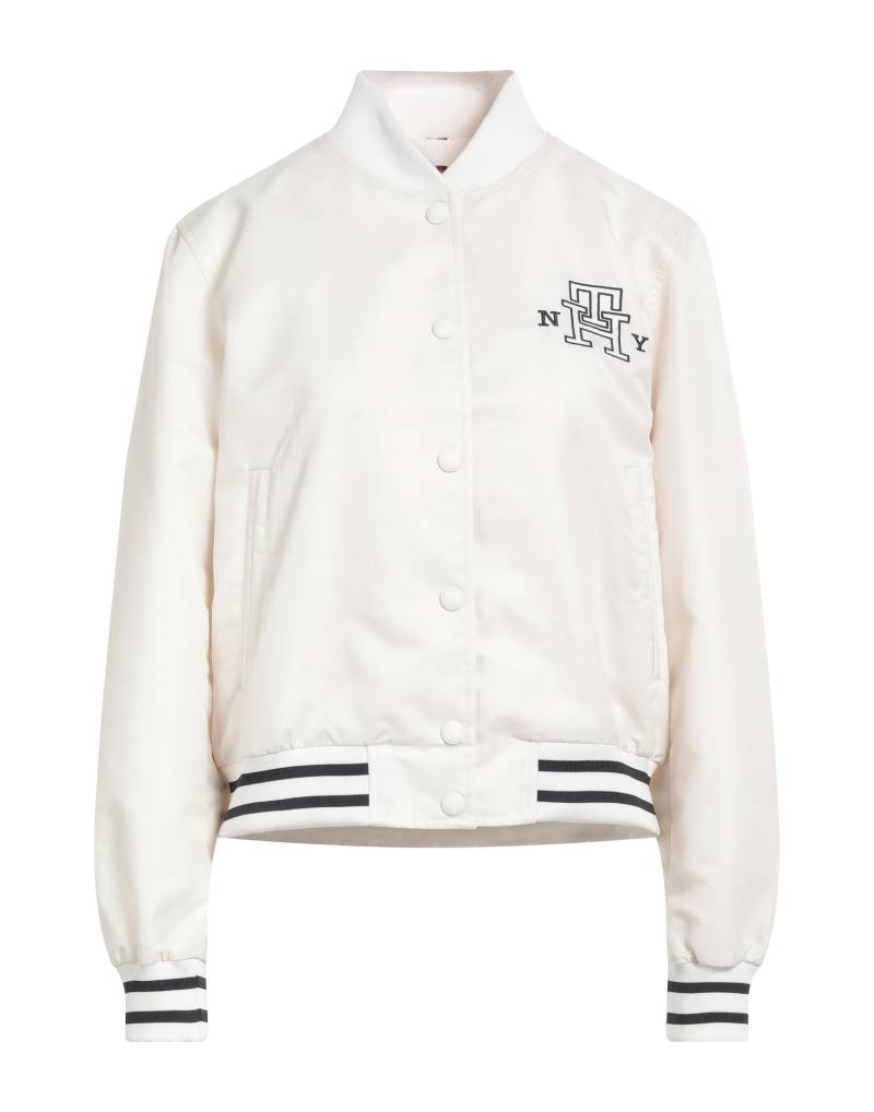 TOMMY HILFIGER Jacke & Anorak Damen Off white von TOMMY HILFIGER