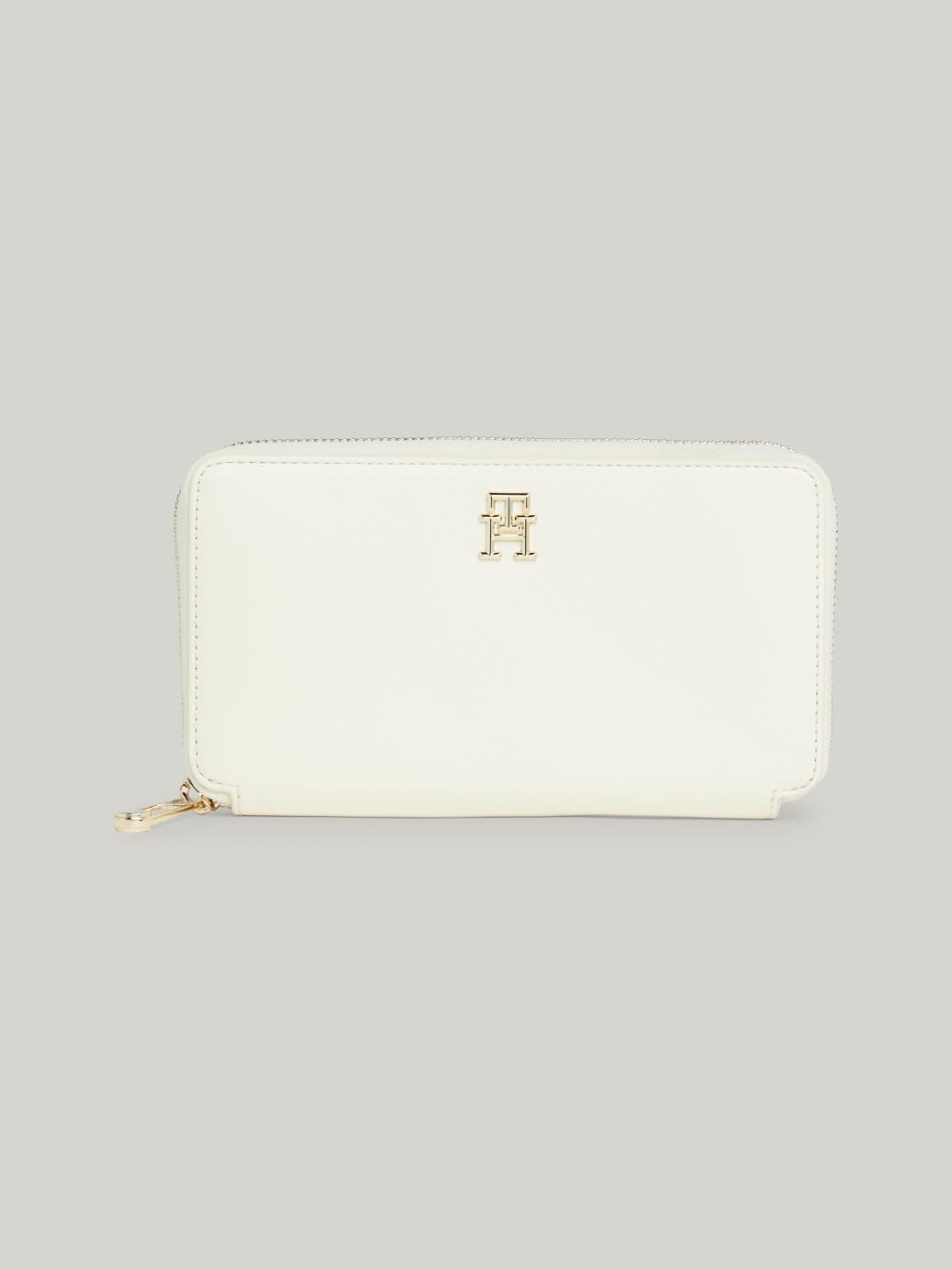 TOMMY HILFIGER - Langbörse Iconic Tommy Large Za Calico Beige von TOMMY HILFIGER
