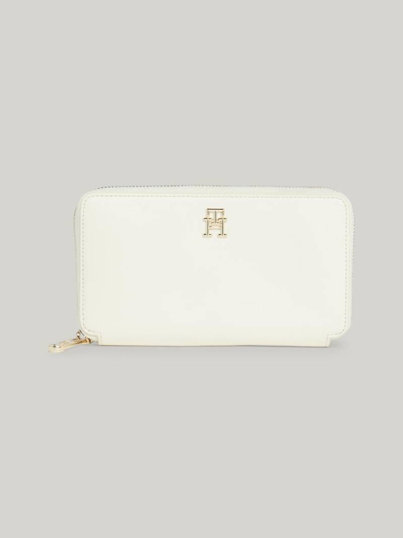 TOMMY HILFIGER - Langbörse Iconic Tommy Large Za Calico Beige von TOMMY HILFIGER