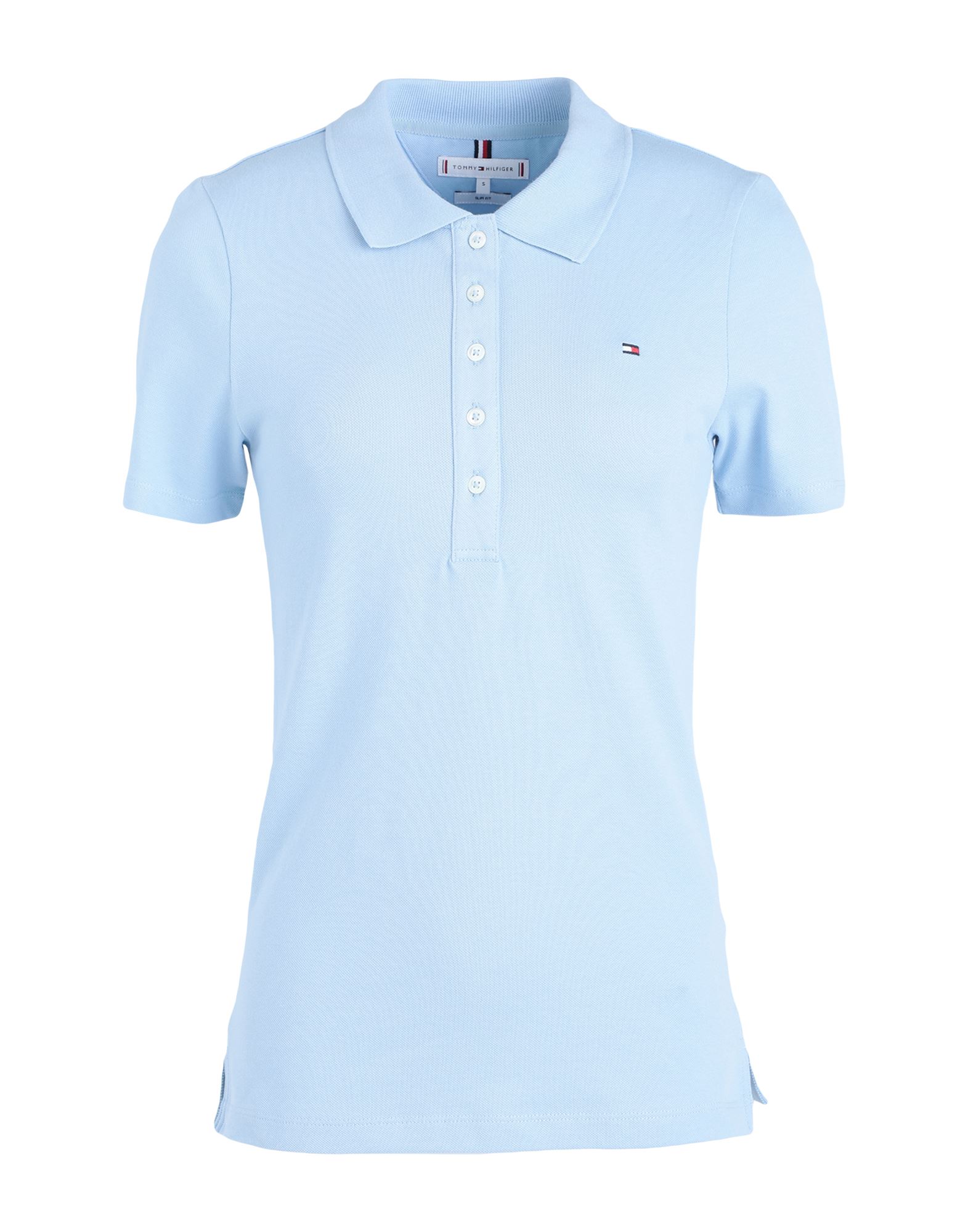 TOMMY HILFIGER Poloshirt Damen Hellblau von TOMMY HILFIGER