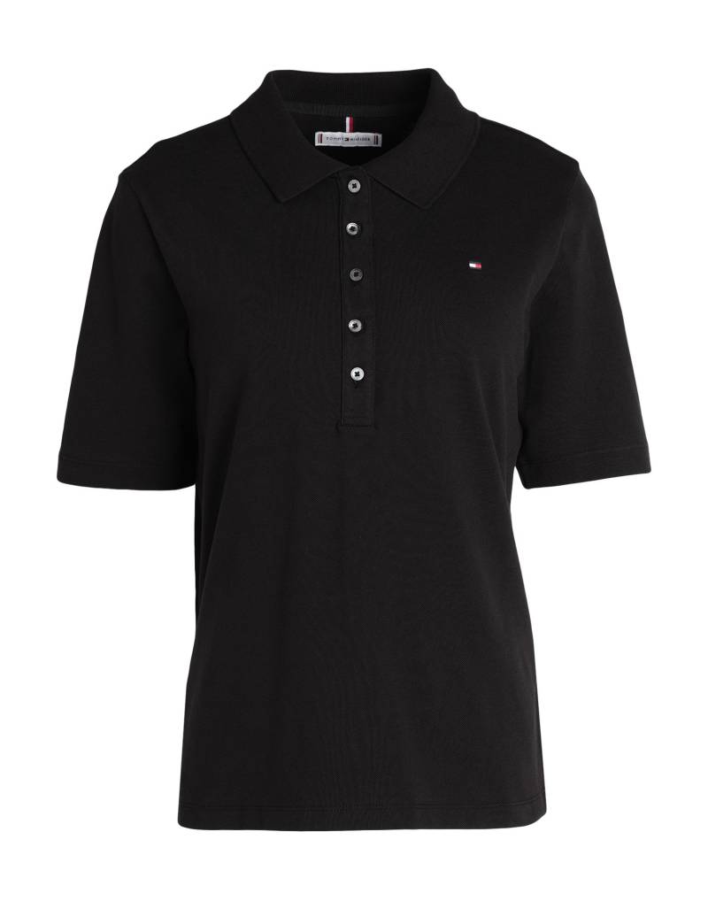 TOMMY HILFIGER Poloshirt Damen Schwarz von TOMMY HILFIGER