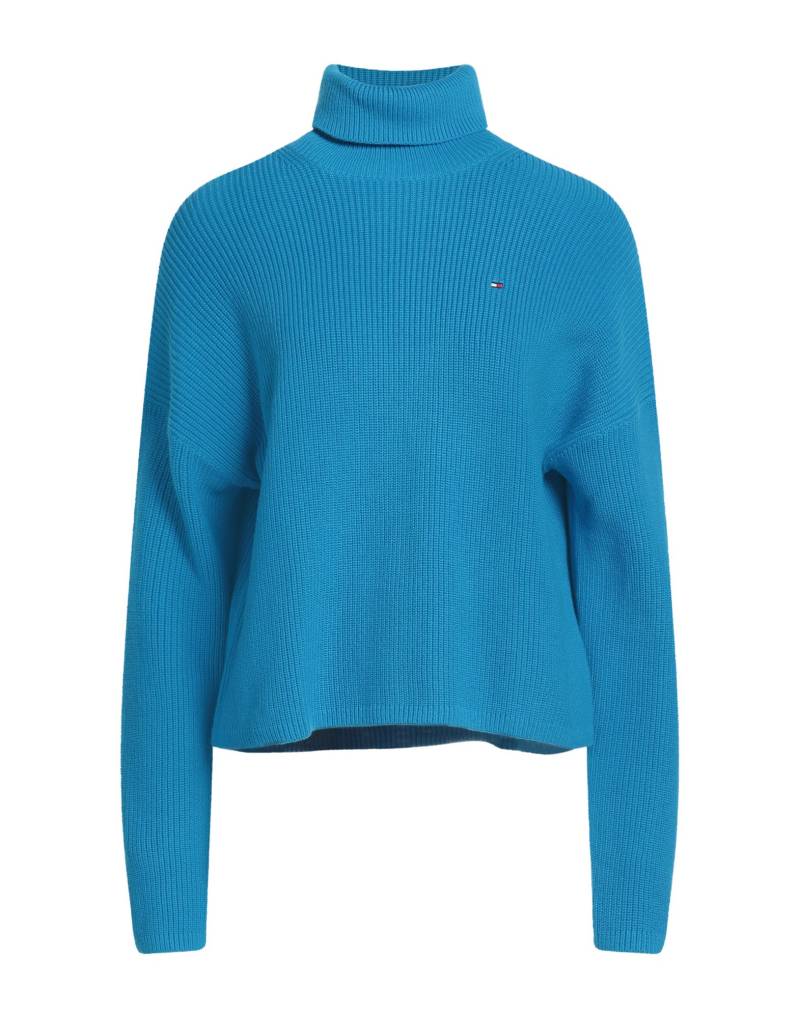 TOMMY HILFIGER Rollkragenpullover Damen Azurblau von TOMMY HILFIGER