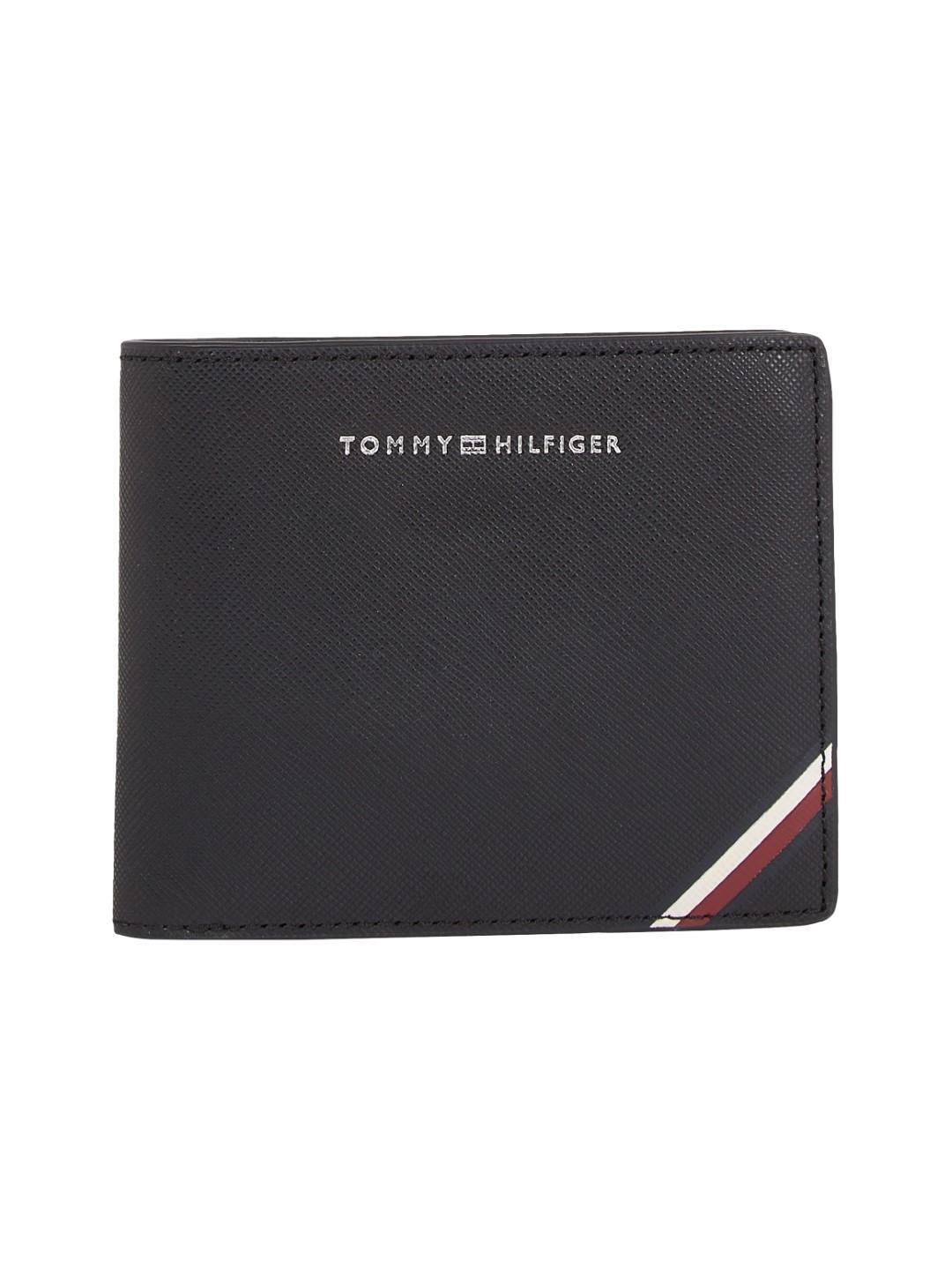 TOMMY HILFIGER - Scheintasche Quer Th Central Cc Flap And Coin Black Schwarz von TOMMY HILFIGER