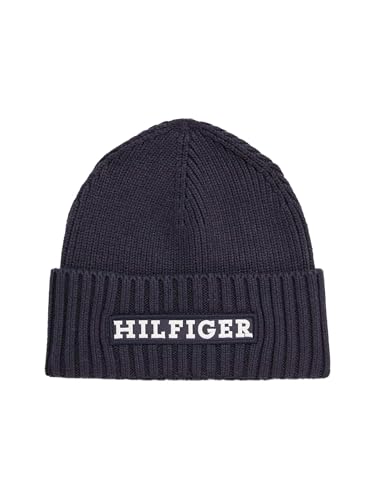 TOMMY HILFIGER TH Monotype Beanie Blue von TOMMY HILFIGER