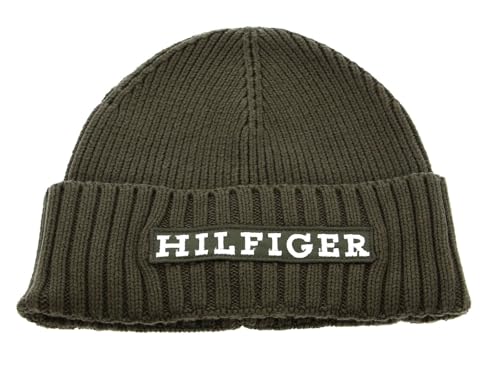 TOMMY HILFIGER TH Monotype Beanie Khaki von TOMMY HILFIGER